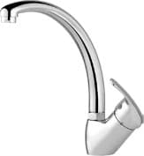 KEROVIT Pillar Mounted Kitchen Sink Mixer With Swivel Spout Single Lever